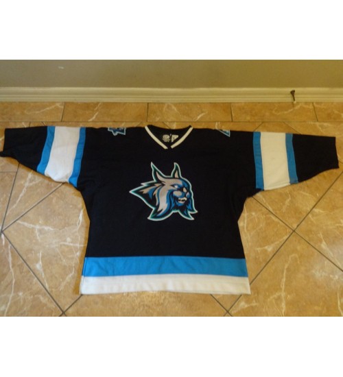 Custom ECHL Augusta Lynx Authentic Hockey Jersey Dark Blue